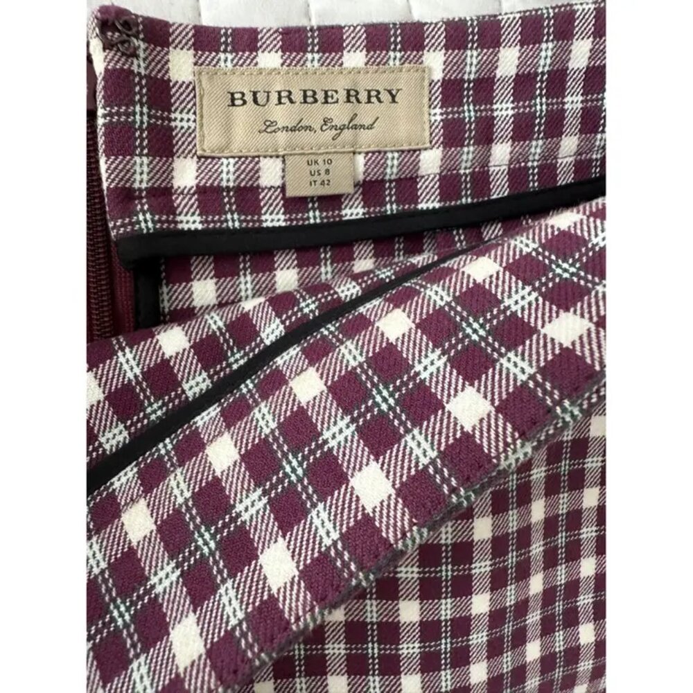 NWOT Burberry Checked Pattern Mini Skirt - Size US 8 - Picture 2 of 8